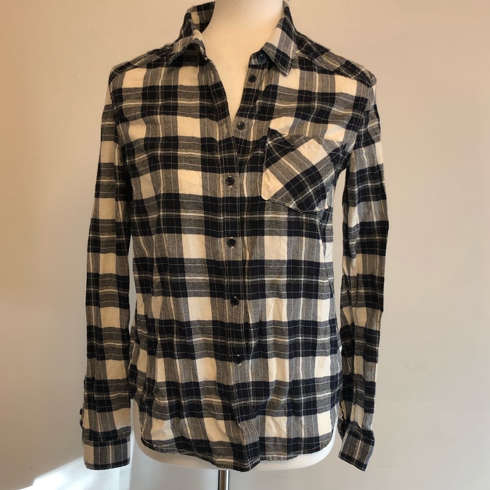 Paige denim flannel plaid shirt S